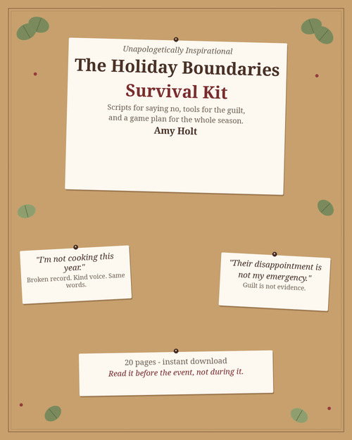The Holiday Boundaries Survival Kit cover by Amy Holt