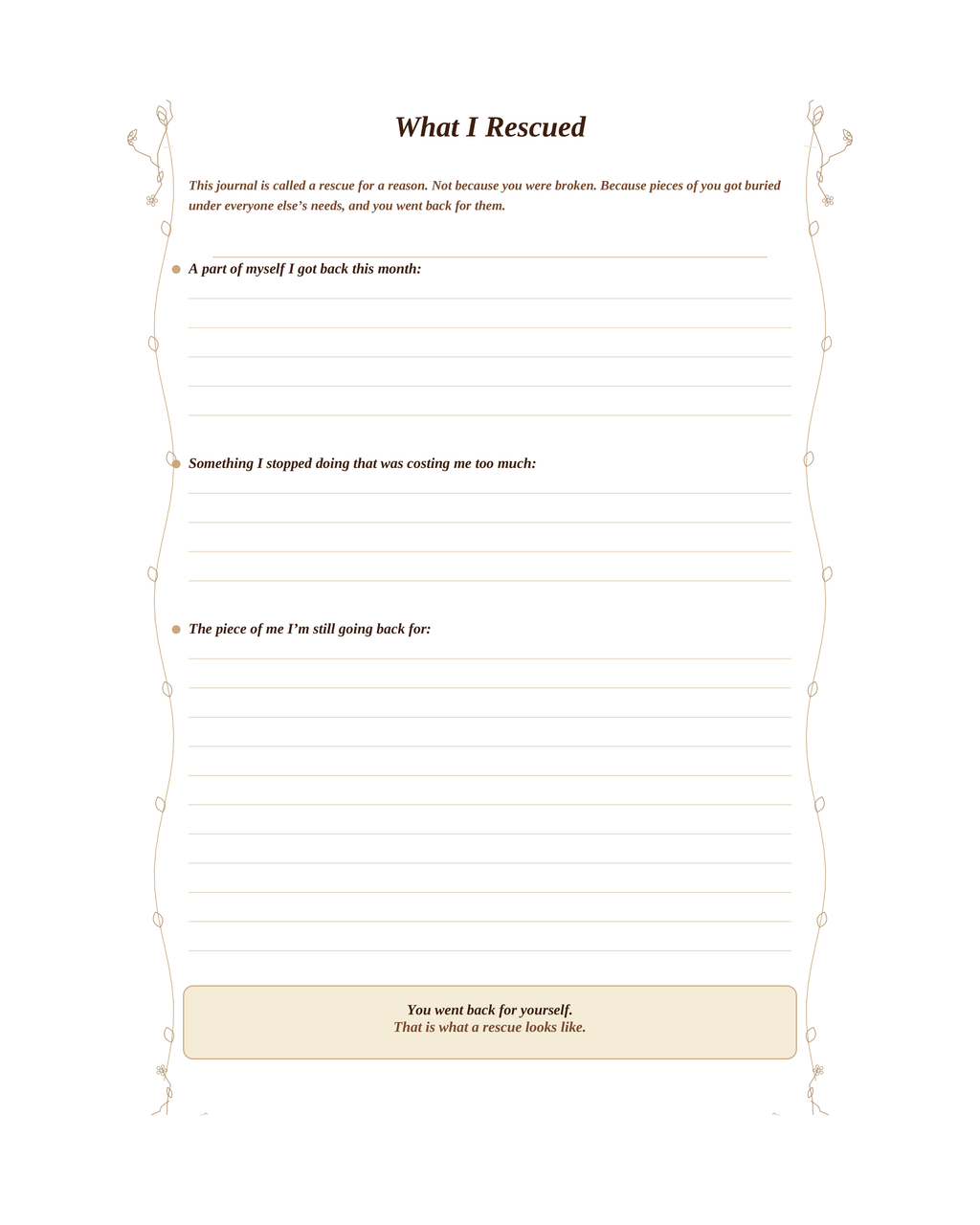 Sample closing reflections page from A 30-Day Rescue