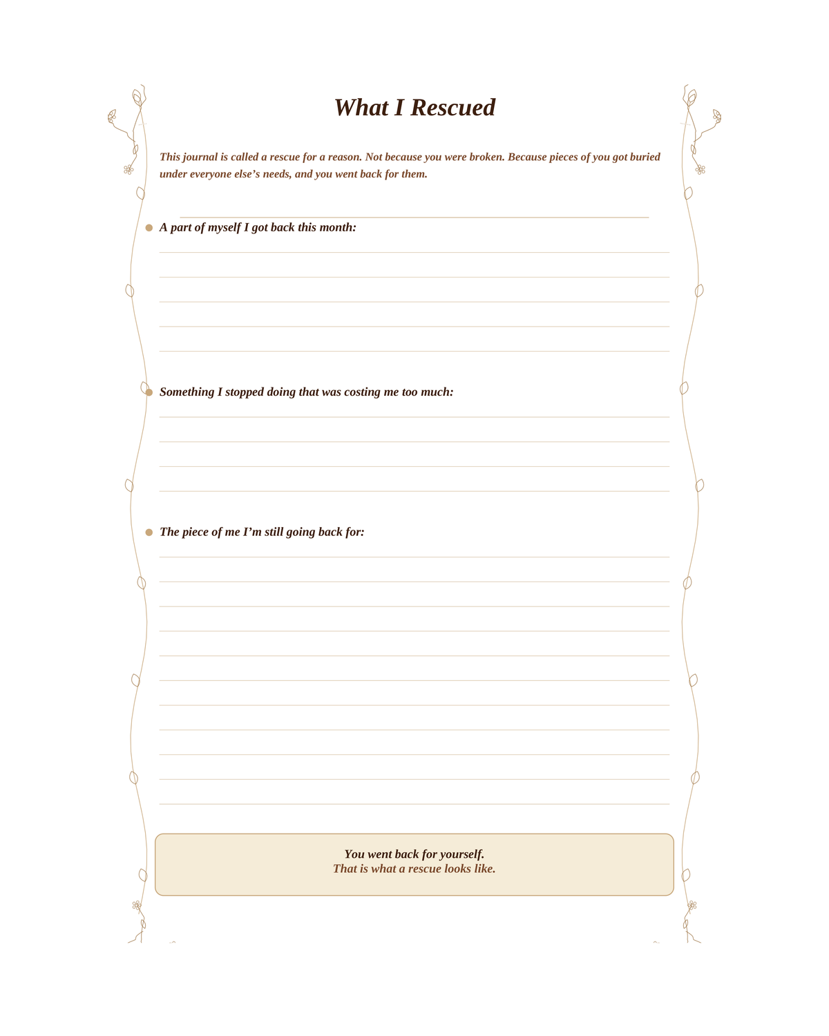 Sample closing reflections page from A 30-Day Rescue